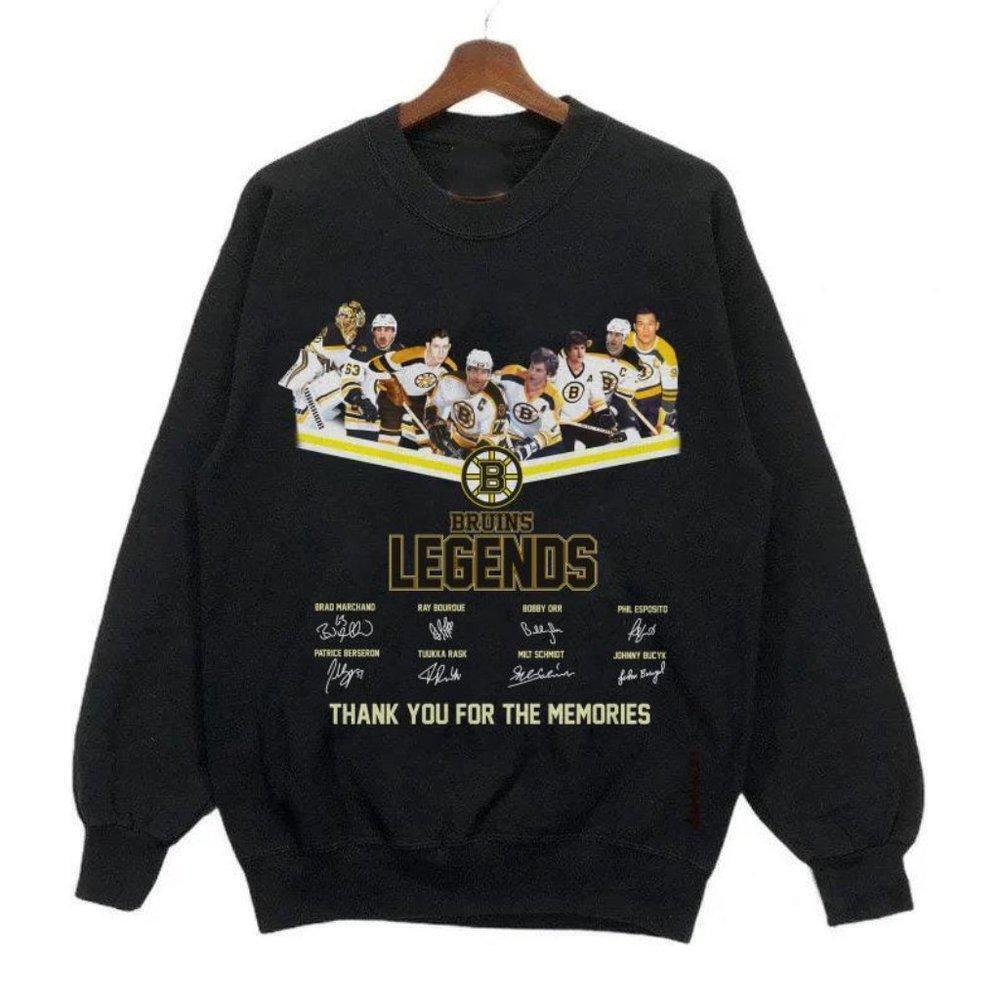 Boston Bruins Legends Thank You Memories Signature Graphic Sweatshirt